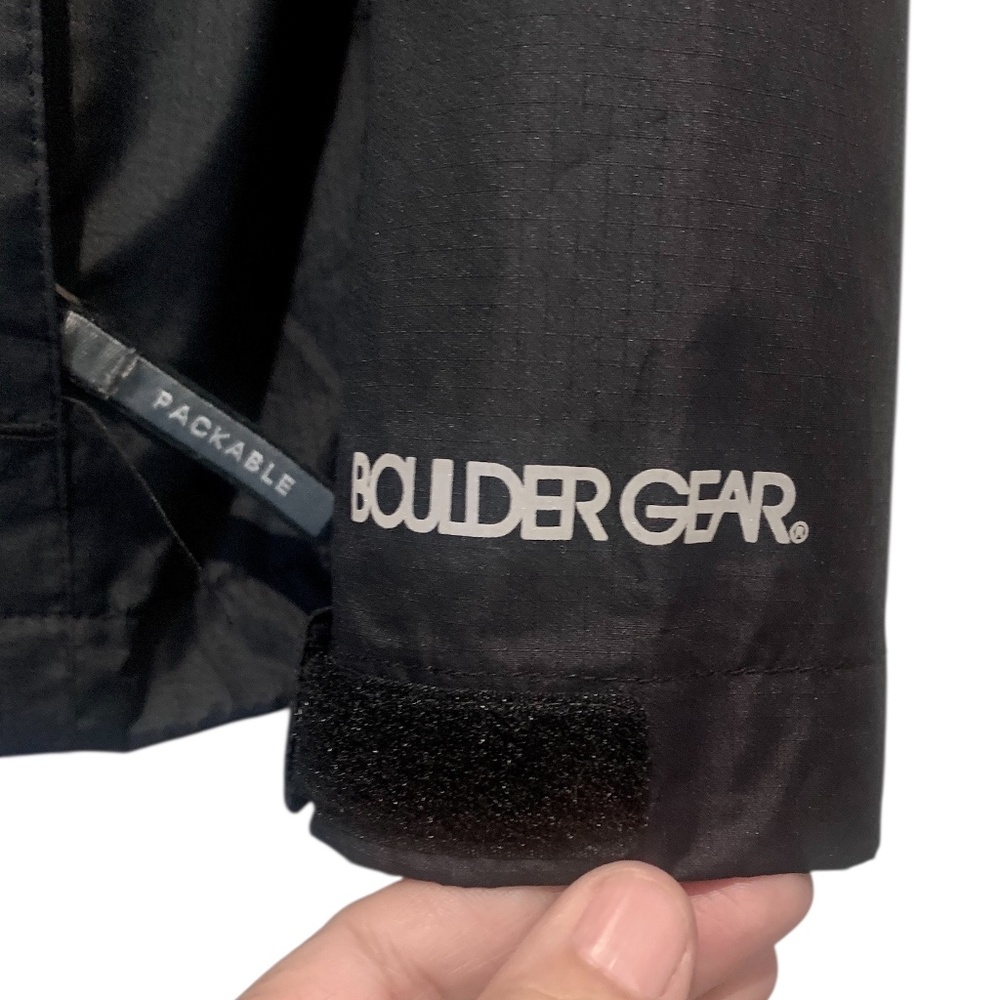 Boulder Gear Women's Stratus Rain Jacket Black Lightweight Packable Coat Large L - Picture 5 of 8